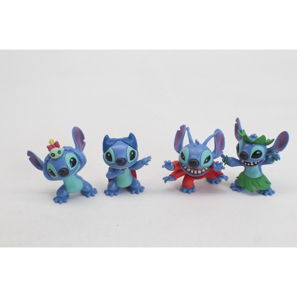 Disney Lilo and Stitch Mini‎ Figures Stitch 2" Lot of  4 Just Play